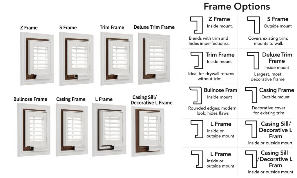 Eclipse® Shutters Frame Options